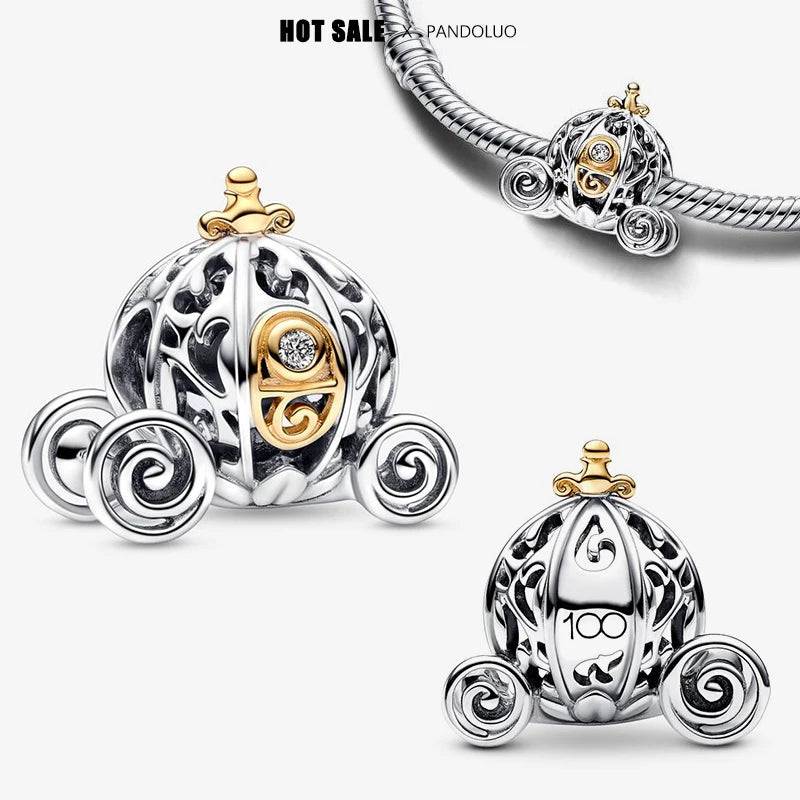 Disney Series Charm Beads Fits Pandora Original Charms Bracelet For Women  Silver Pendant Bead DIY Jewelry Hot Sale