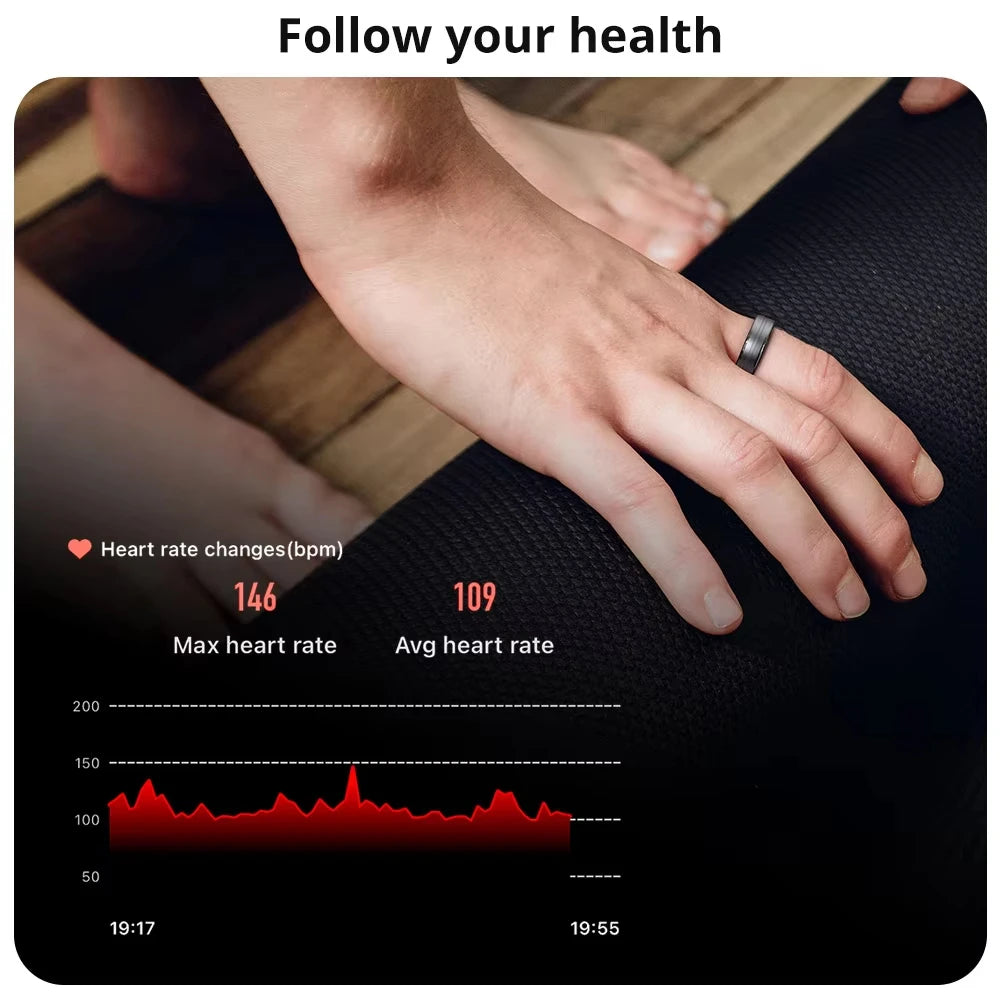 Xiaomi R06 Smart Ring Men Health Monitoring Heart Rate and Blood Oxygen Monitor IP68 & 5ATM Waterproof Multi-sport Mode